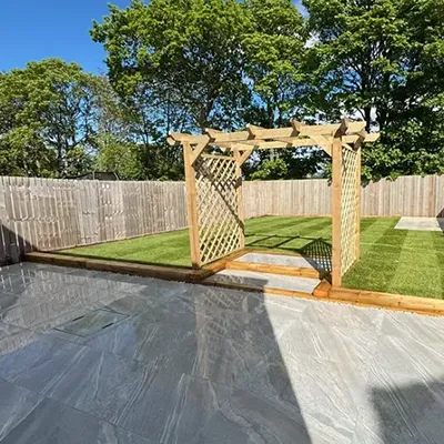 landscaped garden building