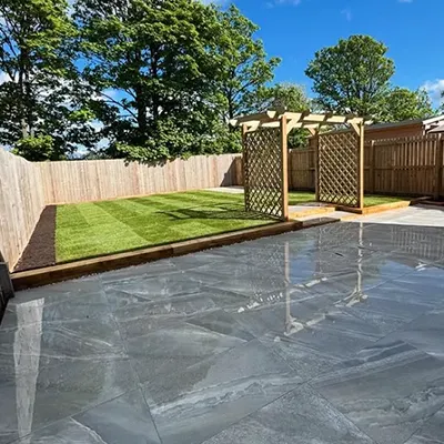landscaped garden building