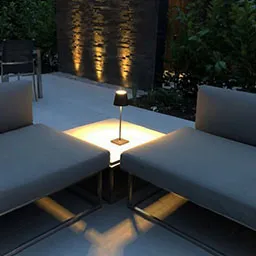 seating area in a private garden