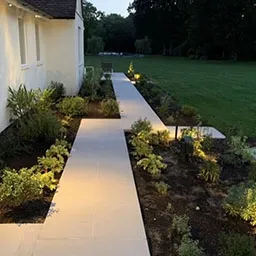 landscaped path in a garden