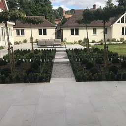 landscaped courtyard